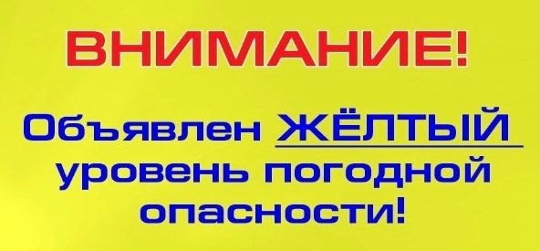 Объявляется «желтый» уровень опасности. Объявляется «желтый» уровень опасности.